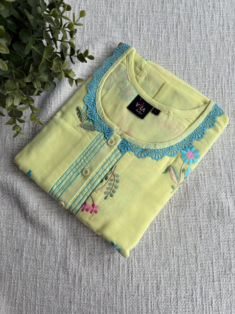 L and XL size Celebrity cotton Emb nighty
