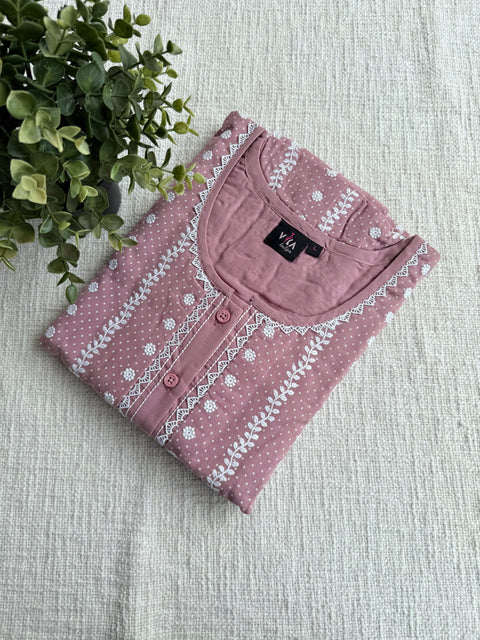 Celebrity cotton Emb nighty