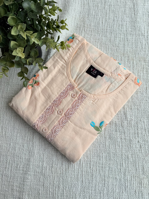 L size Celebrity cotton Emb nighty