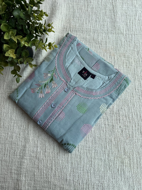 L size Celebrity cotton Emb nighty