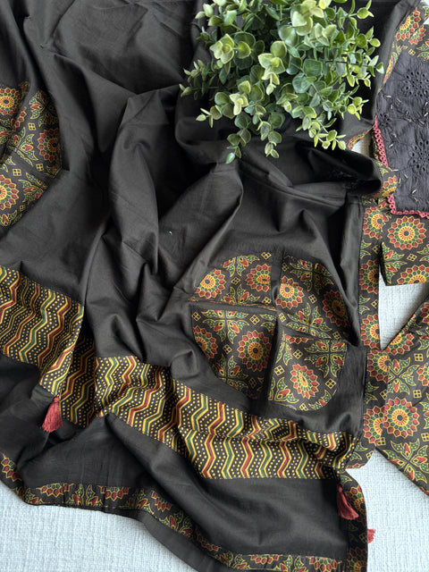 Kalamkari printed cotton suit set