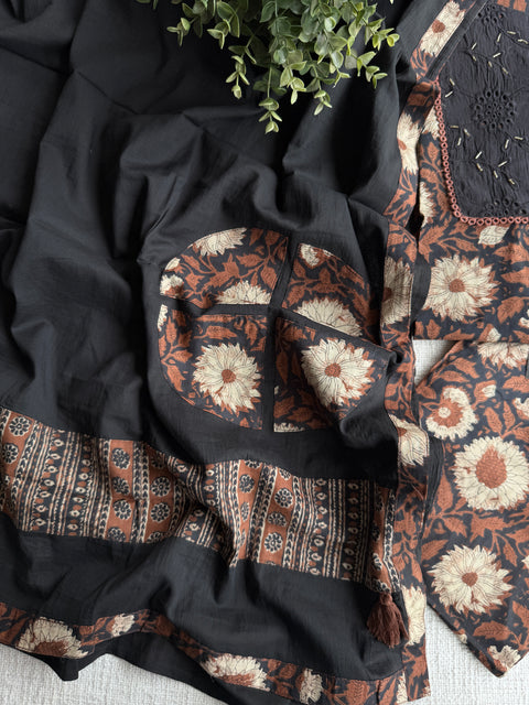 Kalamkari printed cotton suit set