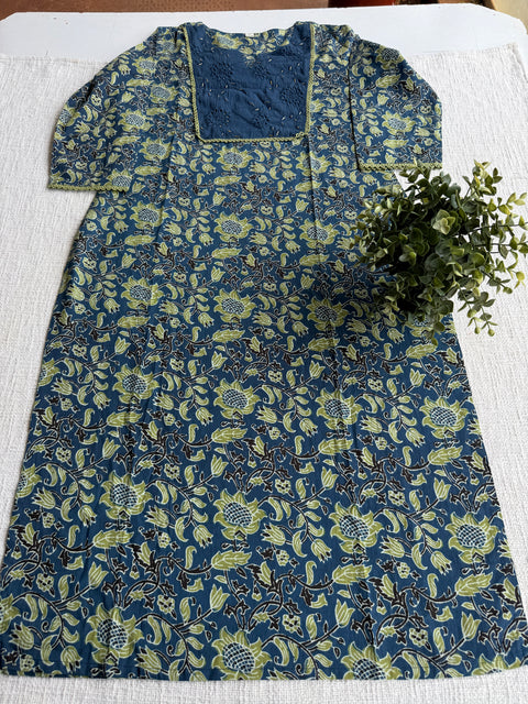Kalamkari printed cotton suit set