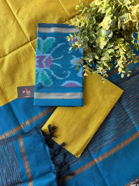 Pochampally poly cotton suit set