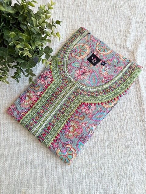 XXL size printed cotton Nighty