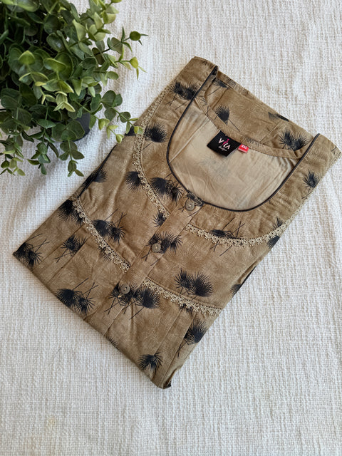 XXL size printed italian cotton Nighty