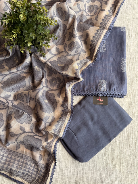 Printed Tissue chanderi suit set