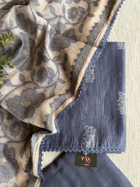Printed Tissue chanderi suit set