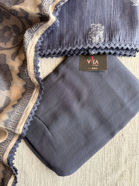 Printed Tissue chanderi suit set