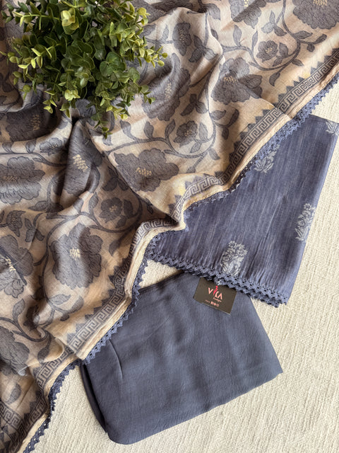 Printed Tissue chanderi suit set