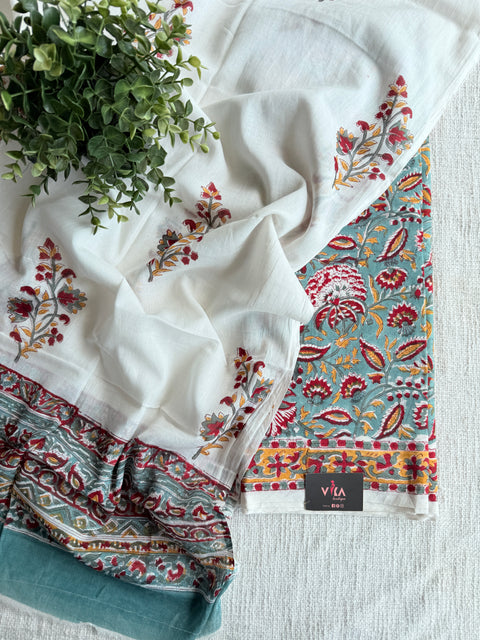 Hand block pure cotton suit set
