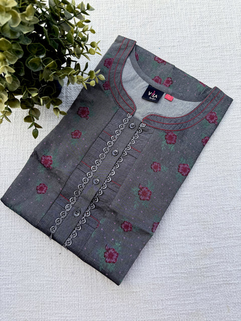 L and XL size Soft Silk denim Nighty