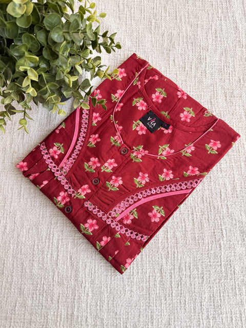 L size printed cotton Nighty