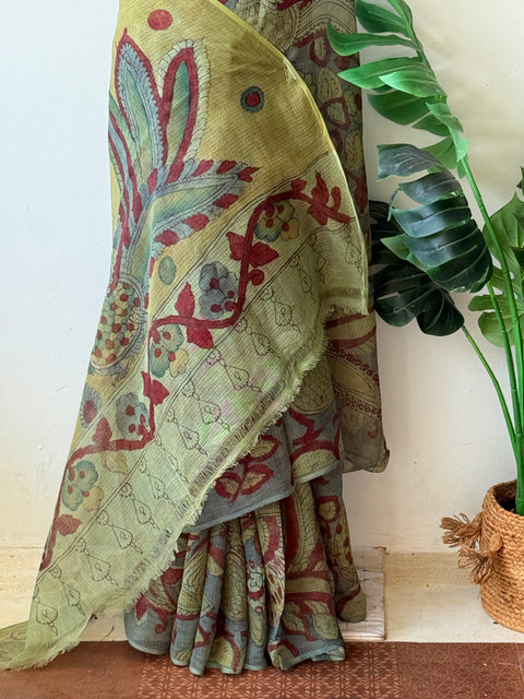 Pen kalamkari pure kota cotton saree