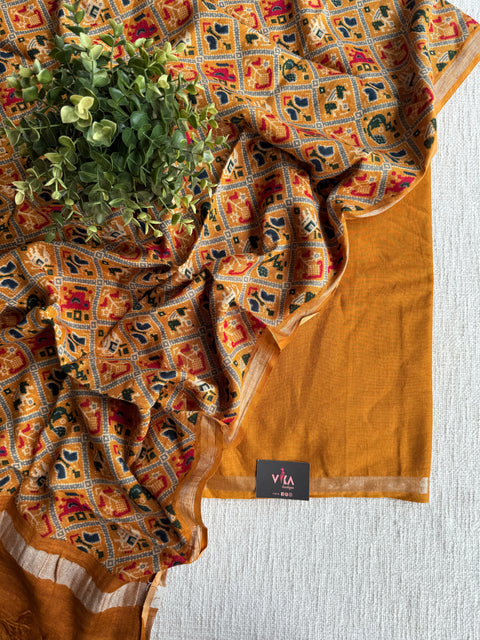 Cotton linen salwar suit material