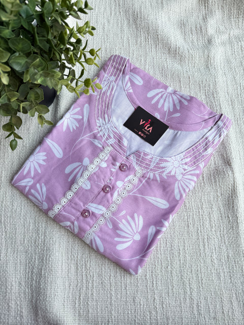 L and XL size printed Alpine nighty