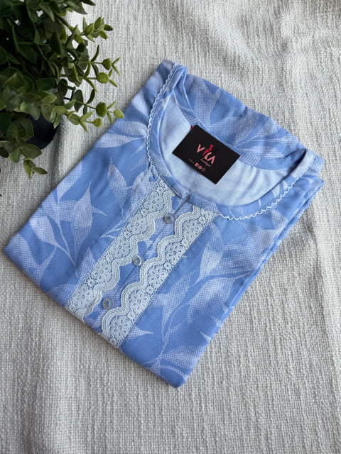 L and XL size printed Alpine nighty