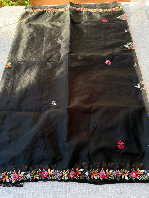 Hand Emb Organza saree