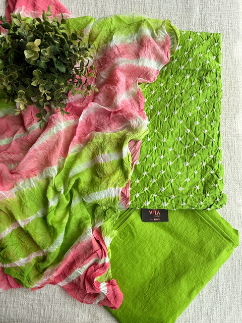 Bhandhej cotton salwar material