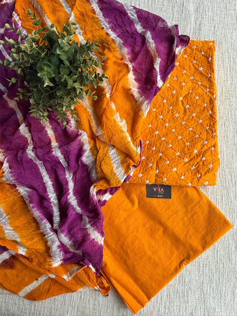 Bhandhej cotton salwar material