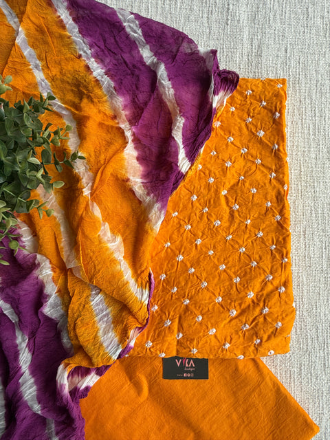 Bhandhej cotton salwar material