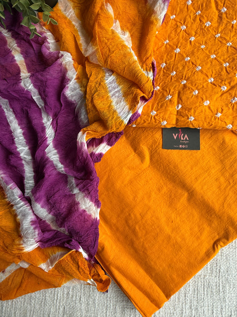 Bhandhej cotton salwar material