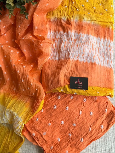 Bhandhej cotton salwar material