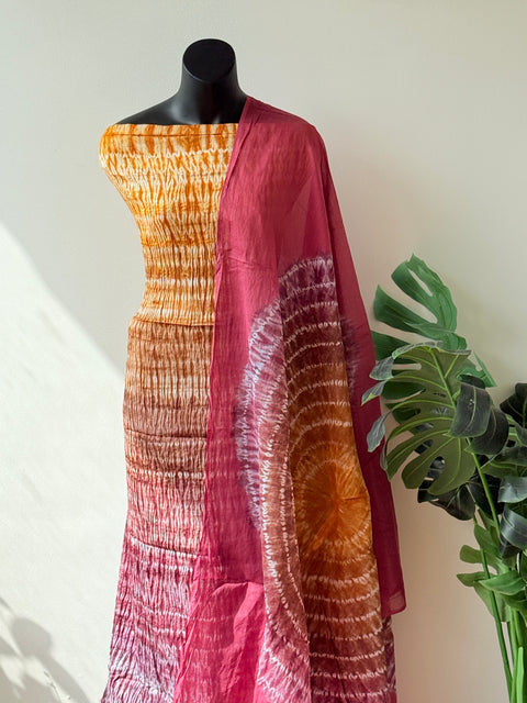 Bhandhej cotton satin salwar material