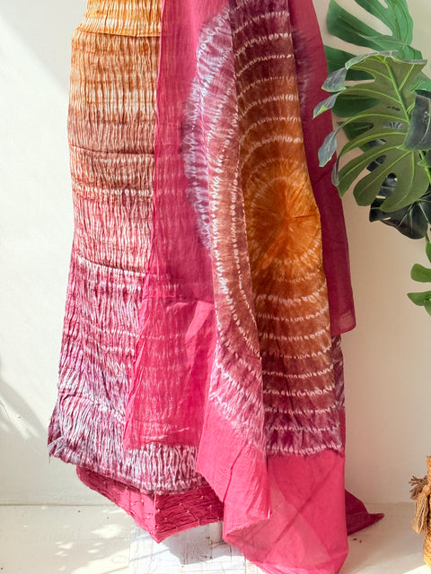 Bhandhej cotton satin salwar material