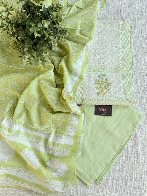 Printed cotton salwar suit material