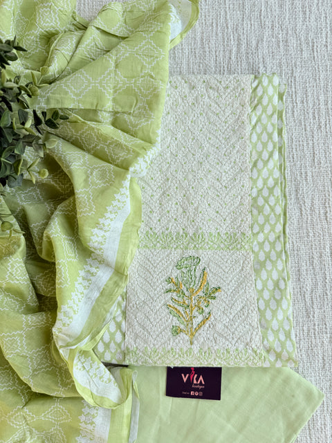 Printed cotton salwar suit material