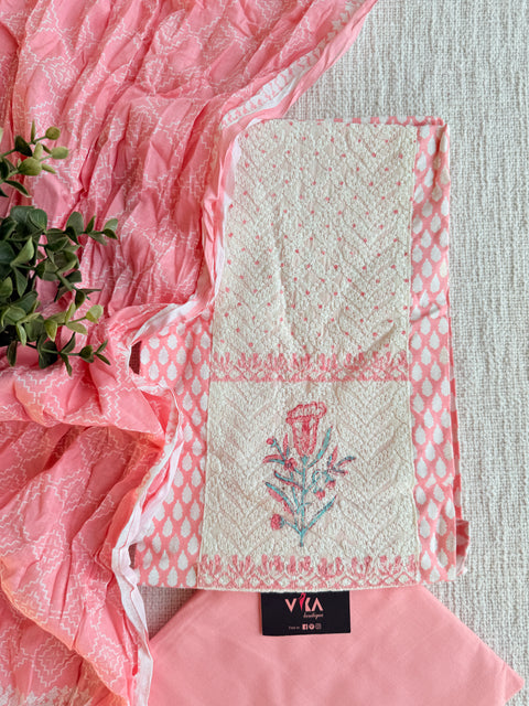Printed cotton salwar suit material