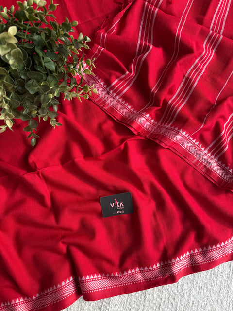 Mangalgiri border cotton saree