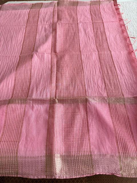 Weaving checks art silk saree with blouse