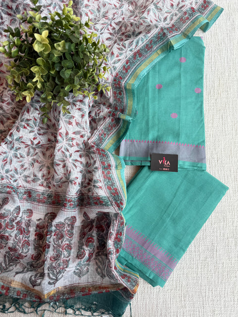Cotton suit set with kota dupatta