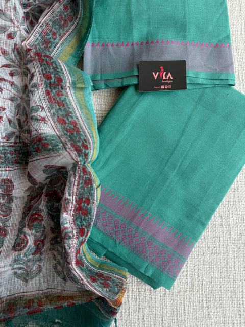 Cotton suit set with kota dupatta