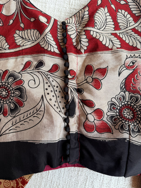 chanderi saree with Ready blouse - size 36