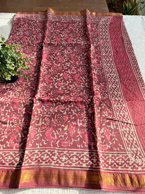 Maheswari border chanderi saree