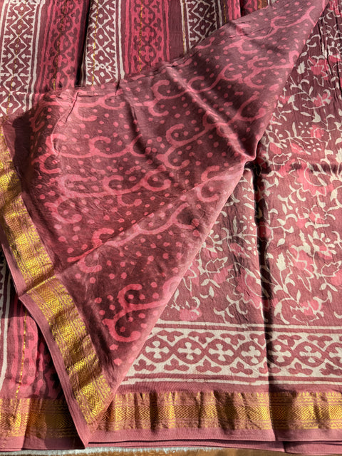 Maheswari border chanderi saree