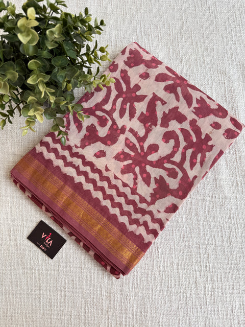 Maheswari border chanderi saree