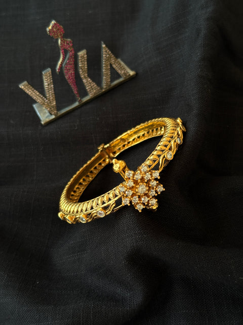 925 Silver white screw bangle