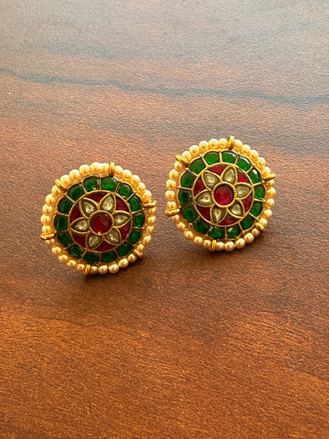 925 pure silver gold polish Earring
