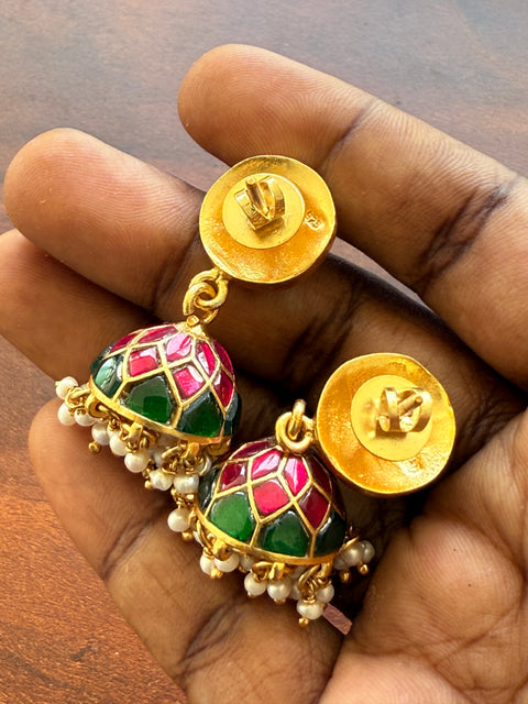 925 pure silver kundan Jhumka