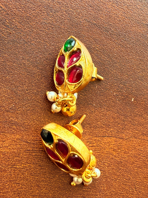 925 pure silver kundan Earring