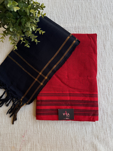 Checked pure cotton suit set