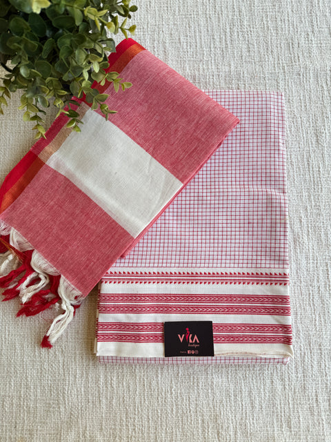 Checked pure cotton suit set