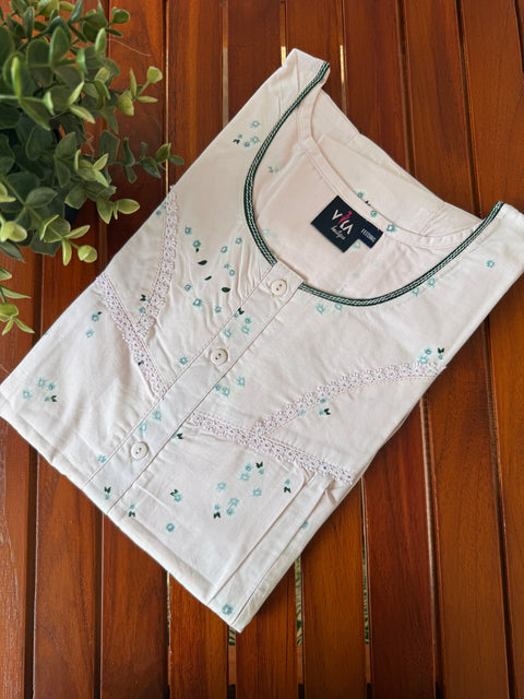 L size feeding italian cotton nighty