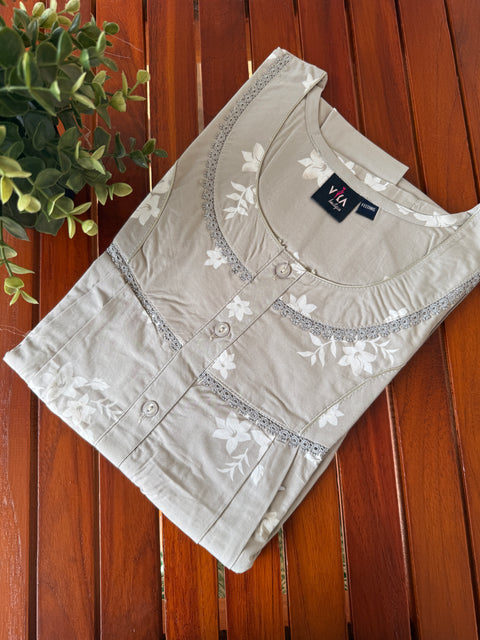 L size feeding italian cotton nighty