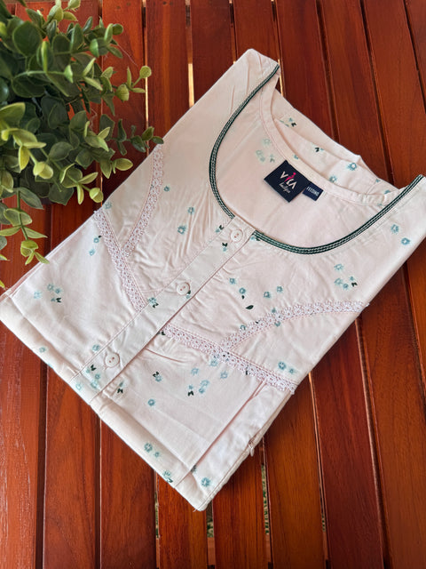 L size feeding italian cotton nighty