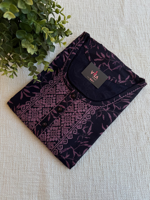 XXL size printed Alpine nighty